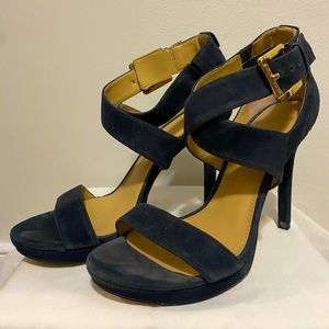 Michael Kors Navy Suede sandal heels